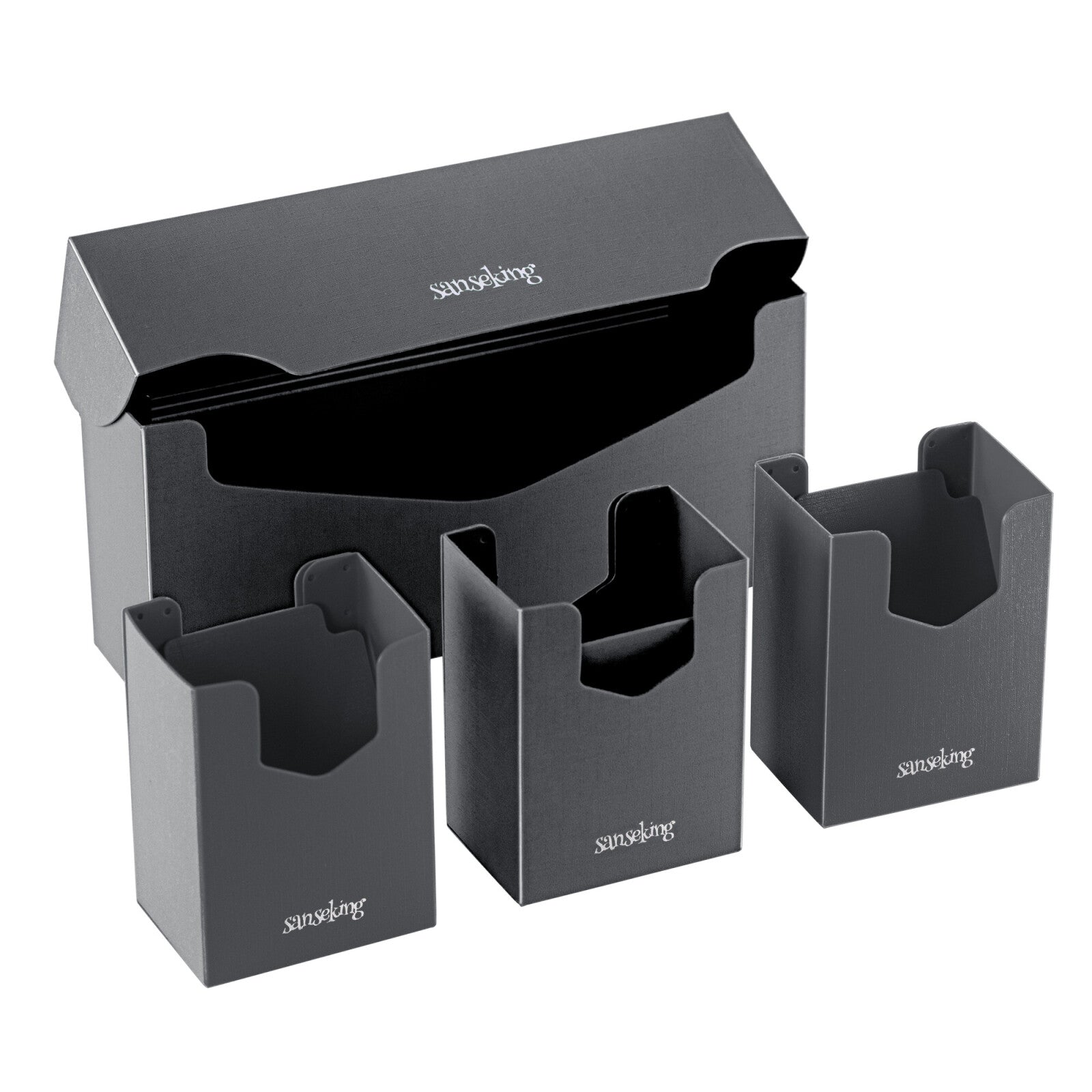 SANSEKING - PLASTIC DECK BOX (240+ CARDS) - BLACK - Immagine 2