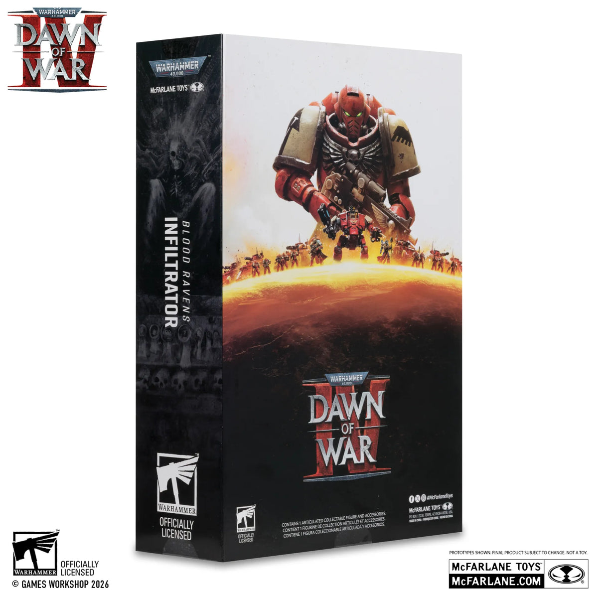WARHAMMER 40000 FIGURES - BLOOD RAVENS SERGEANT INFILTRATOR (DAWN OF WAR 4) - ACTION FIGURE 18CM - Immagine 3