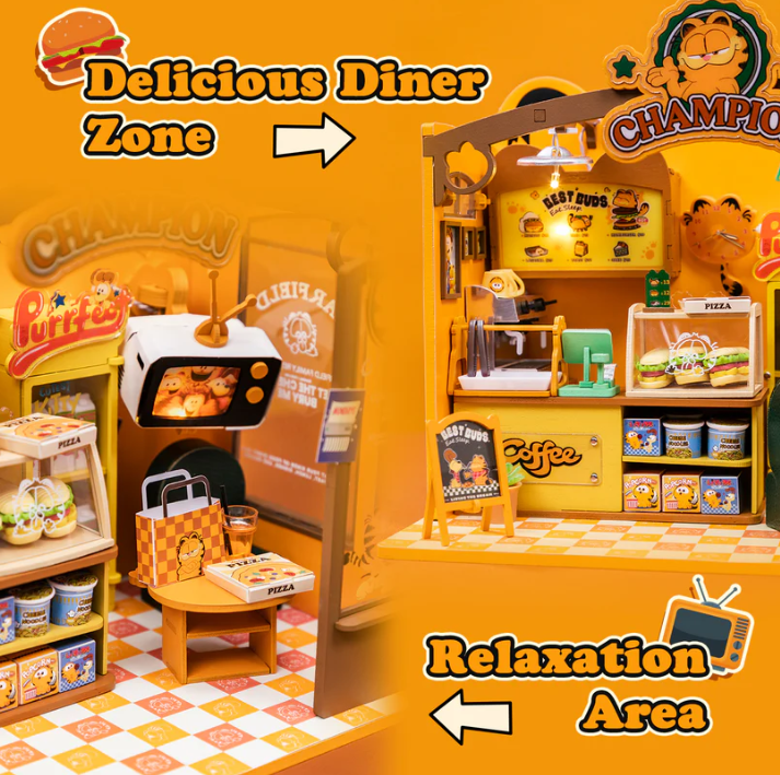 GARFIELD - CAFE' - WOODEN SCENE - Immagine 4