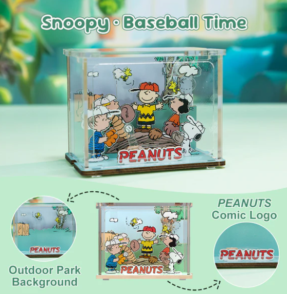 SNOOPY - DIY MINI SCENE - BASEBALL TIME - Immagine 6