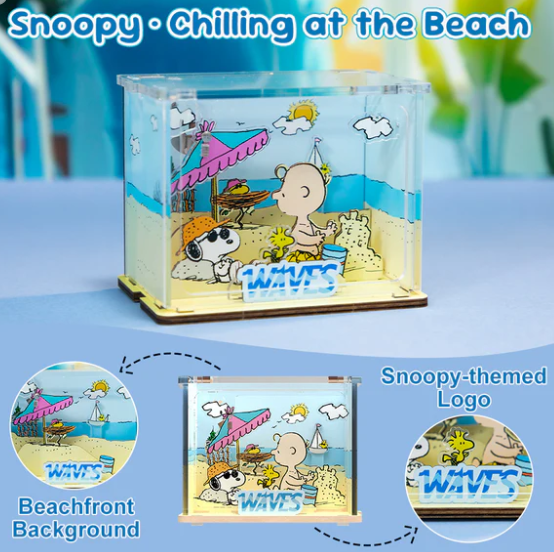 SNOOPY - DIY MINI SCENE - CHILLING AT THE BEACH - Immagine 4