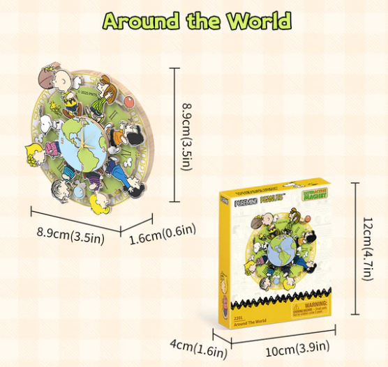 SNOOPY - INTERACTIVE MAGNET - AROUND THE WORLD - Immagine 5