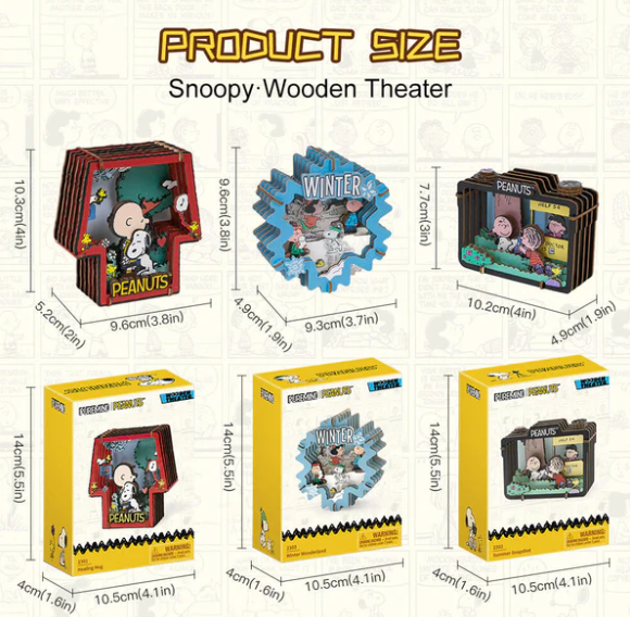 SNOOPY - WOODEN THEATER - WINTER WONDERLAND - Immagine 4