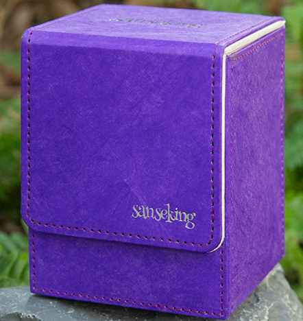 SANSEKING - TYVEK VERTICAL DECK BOX (130+ CARDS) - PURPLE - Immagine 3