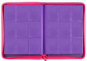 SANSEKING - 9-POCKET SIDE LOADING ZIP BINDER - LEATHER - PURPLE - Immagine 2