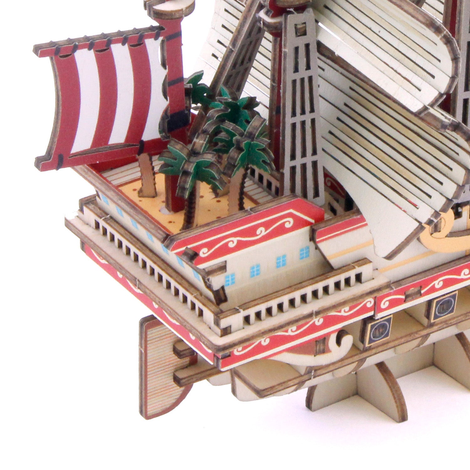 WB66004 - DIY PUZZLE BOAT - ONE PIECE - WA-GU-MI RED FORCE - Immagine 8