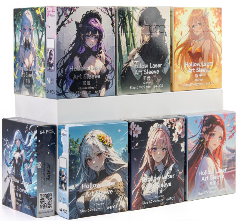 SANSEKING - 64 LASER ART CARD SLEEVES - 67X92 - GINREI - Immagine 3