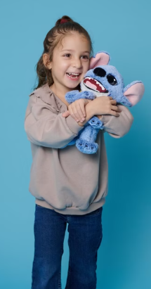 DISNEY - LILO & STITCH LIVE ACTION - PELUCHE - STITCH CON COLLANA HAWAIANA 25CM - Immagine 2