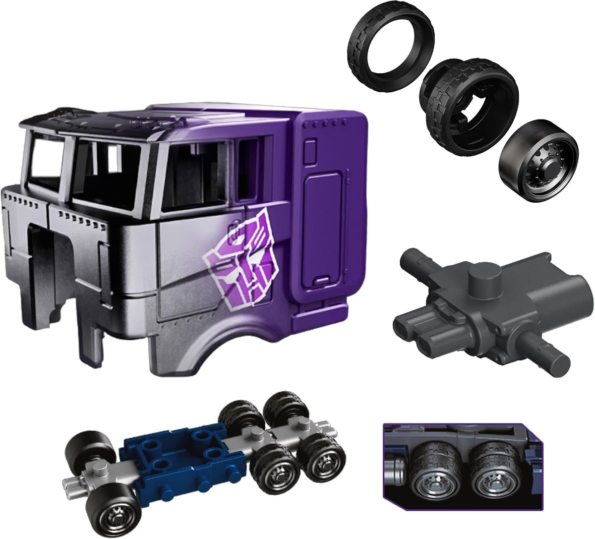 TRANSFORMERS - WHEELS TRANSFORMERS CT02 - SHATTERED GLASS OPTIMUS PRIME - MODEL KIT - Immagine 6