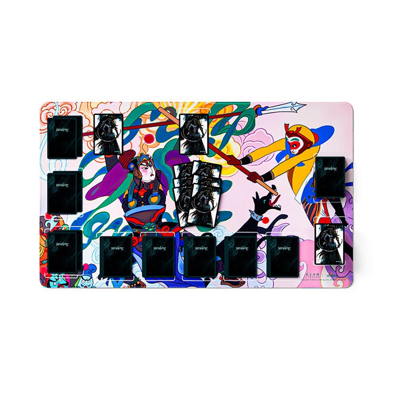 SANSEKING - ART PRINTING PLAYMAT - MONKEY STEALS CELESTIAL PEACHES - Immagine 2