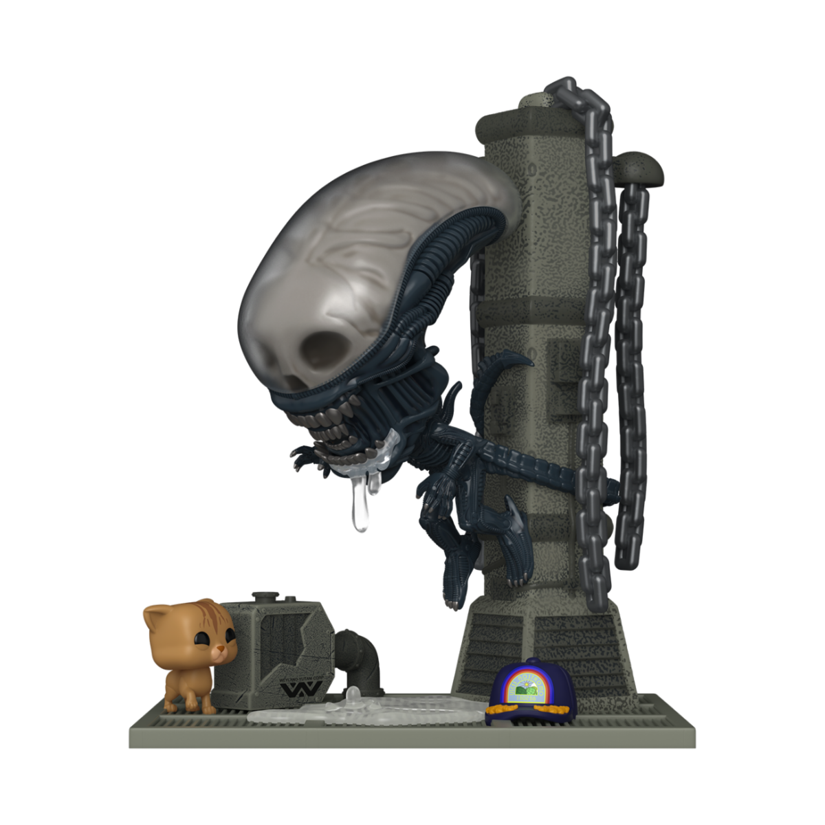 ALIEN - POP FUNKO DELUXE VINYL FIGURE 1936 XENOMORPH WITH JONESY 9CM - Immagine 2