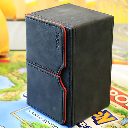 SANSEKING - GEMINI DOUBLE OPENING DECK BOX (160+ CARDS) - BLACK - Immagine 4