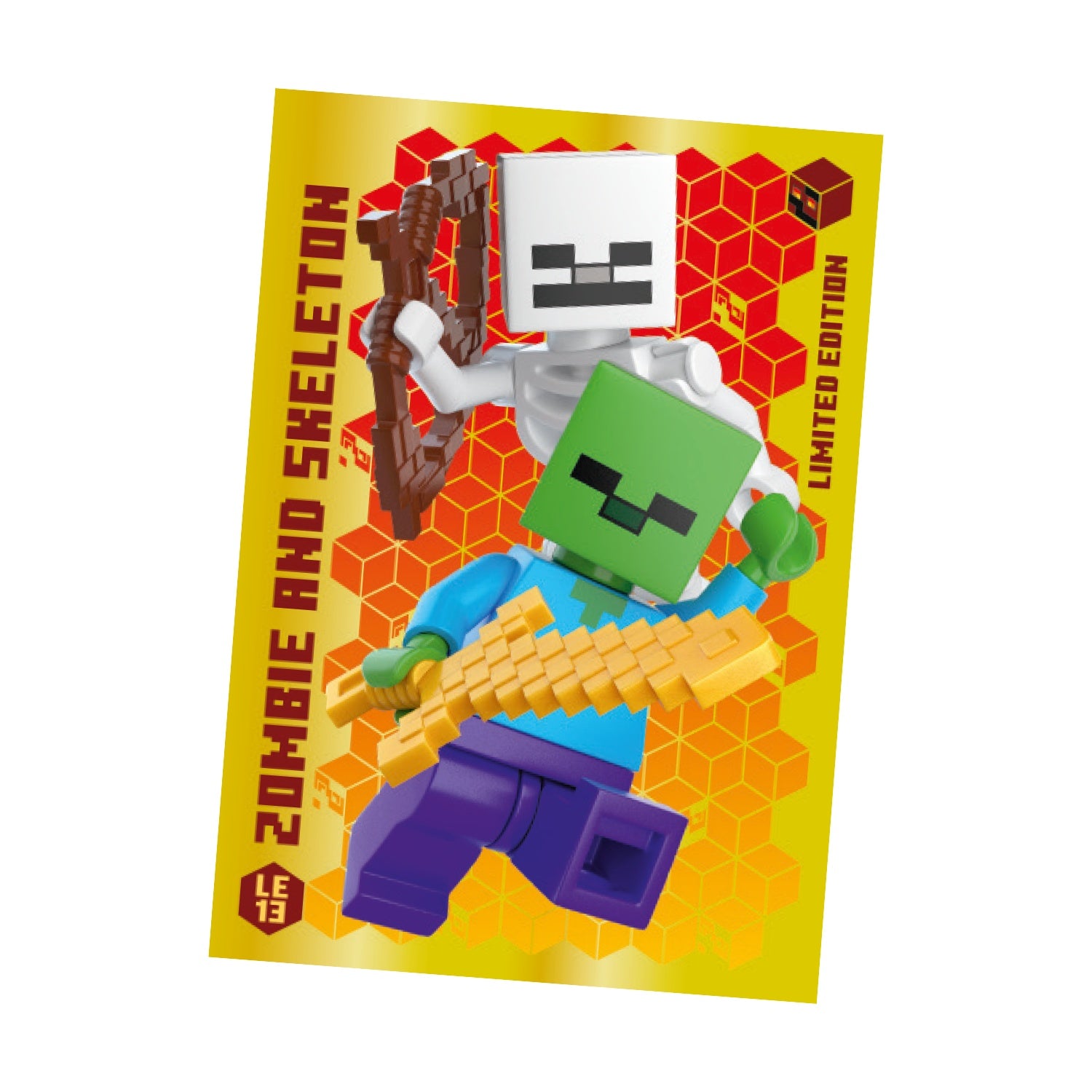 LEGO MINECRAFT PLUS N.16 - HUSK + GUARDIANO + LIMITED CARD LE13 ZOMBIE E SKELETON - Immagine 6