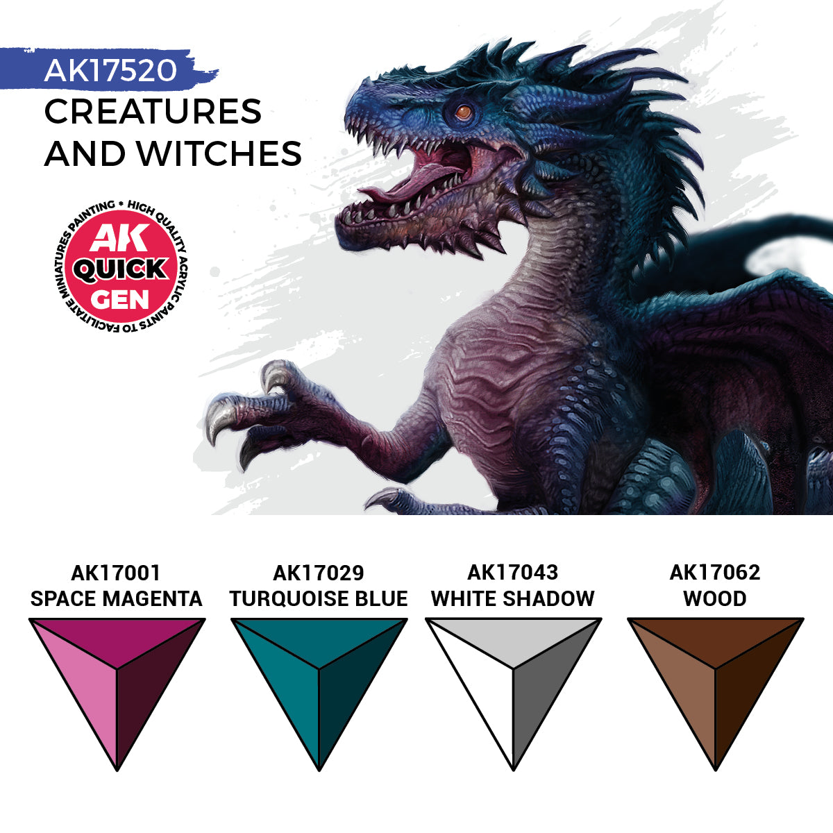 AK17520 - QUICK GEN SET - CREATURES AND WITCHES - SET DA 4 COLORI - Immagine 3