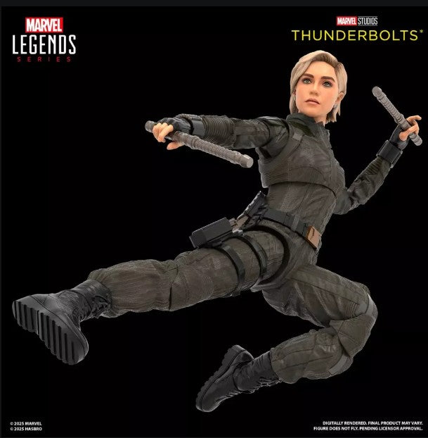 MARVEL LEGENDS - THUNDERBOLTS - RED GUARDIAN & YELENA BELOVA - ACTION FIGURE 15CM - Immagine 3