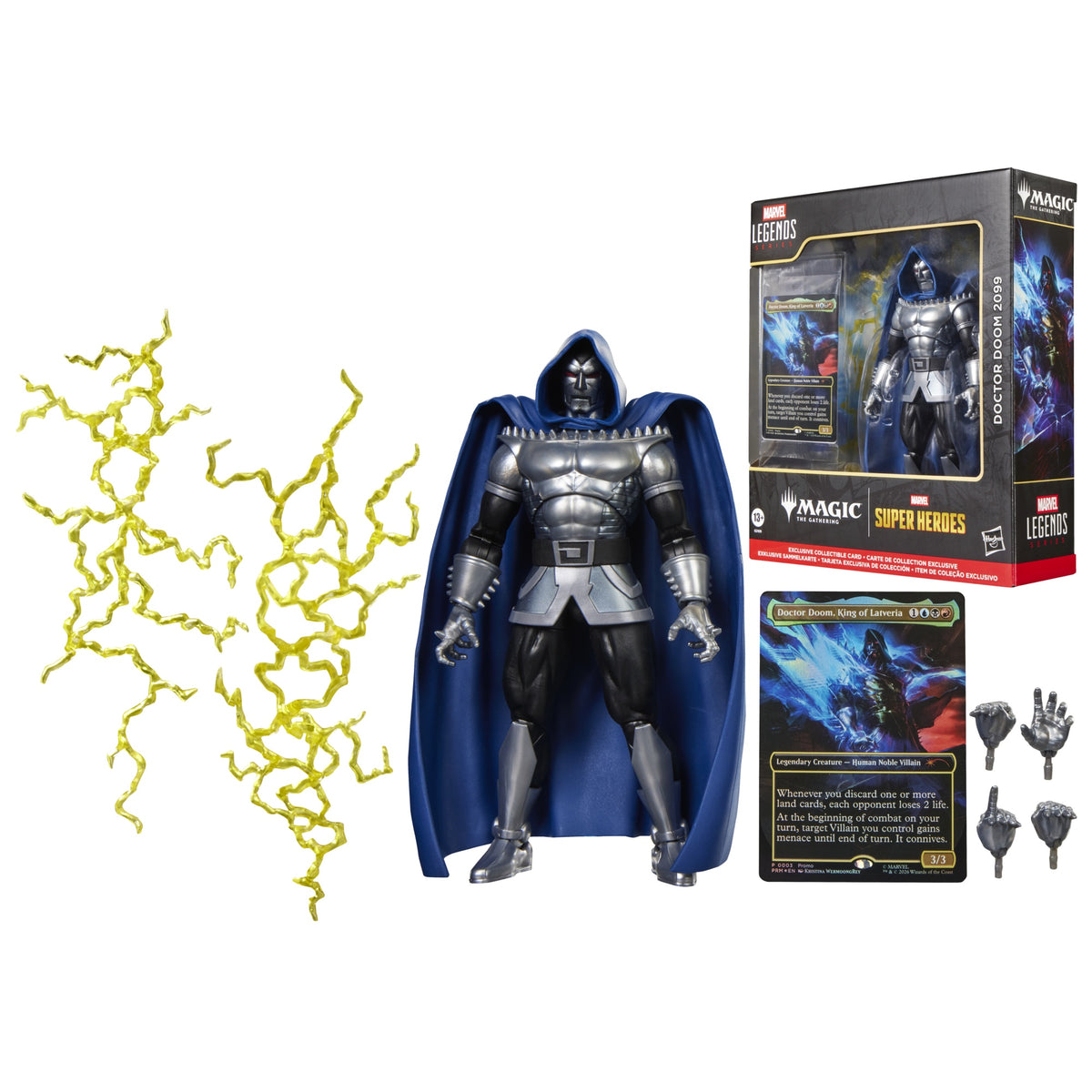 MARVEL SUPER HEROES X MAGIC: THE GATHERING - MARVEL LEGENDS SERIES - AVENGERS: DOOMSDAY - DOCTOR DOOM - ACTION FIGURE 15CM - ACTION FIGURE 15CM - Immagine 2