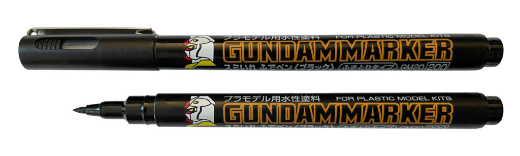 GUNDAM MARKER - GM-20 - BLACK (BRUSH TYPE) - EXTRA FINE FELT-TIP PEN - Immagine 3