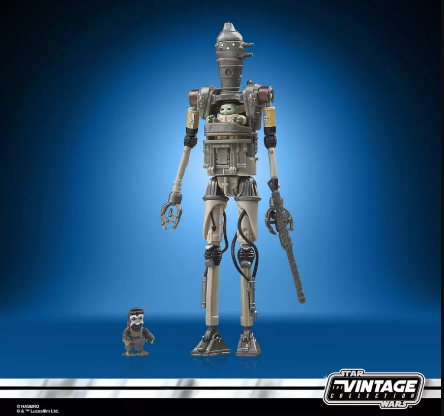 STAR WARS: THE MANDALORIAN - VINTAGE COLLECTION - IG-12 GROGU E ANZELLIANO - ACTION FIGURE 9.5CM - Immagine 3