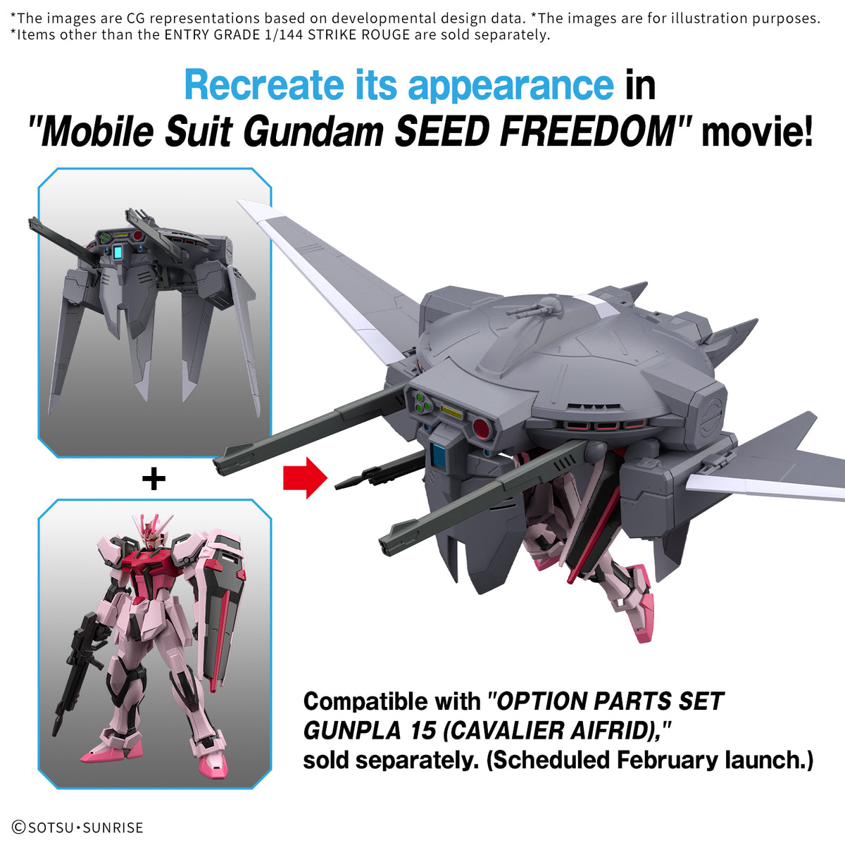 MK68321 - GUNDAM - ENTRY GRADE - STRIKE ROUGE - MODEL KIT 1/144 - Immagine 4