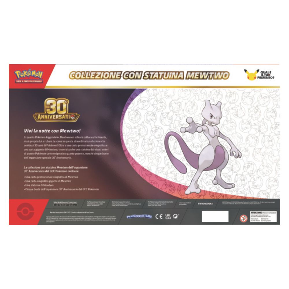 PK10452-I - POKEMON - POKEMON 30 ANNIVERSARIO - COLLEZIONE CON STATUINA MEW & MEWTWO - Immagine 6