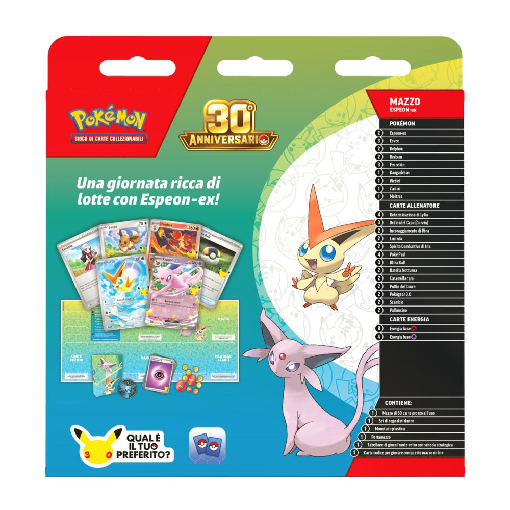 PK10468-I - POKEMON - POKEMON 30 ANNIVERSARIO - MAZZO LOTTE UMBREON-EX/ESPEON-EX - Immagine 5