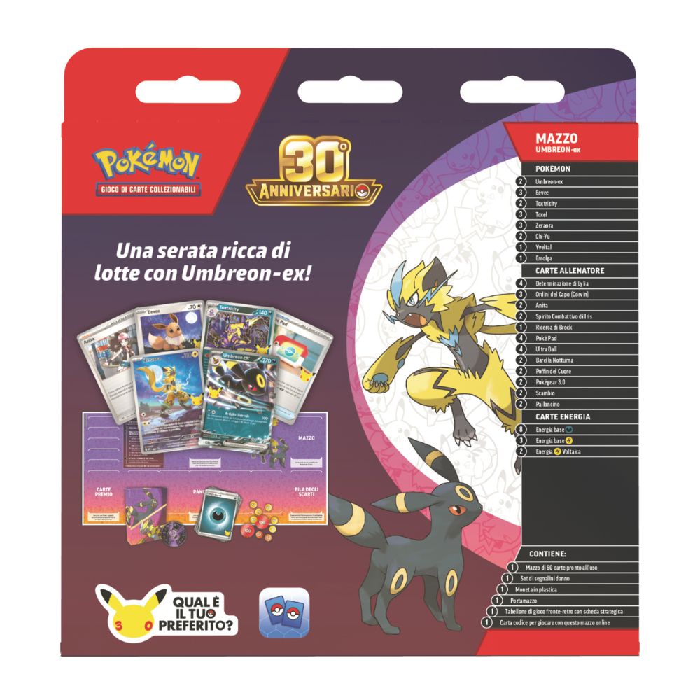 PK10468-I - POKEMON - POKEMON 30 ANNIVERSARIO - MAZZO LOTTE UMBREON-EX/ESPEON-EX - Immagine 4