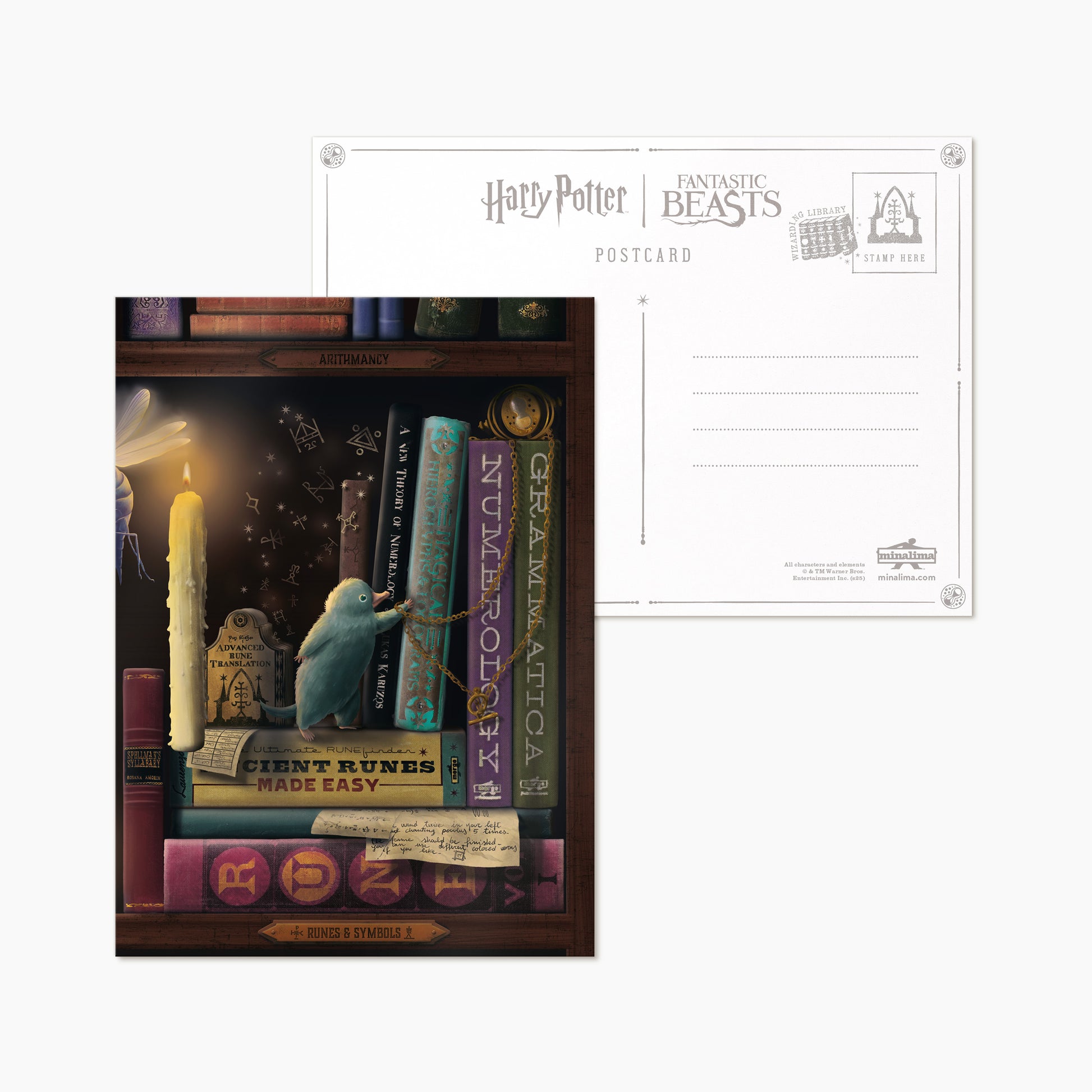 WWMPC03 - HARRY POTTER - SERIES 03: WIZARDING LIBRARY POSTCARD - Immagine 3