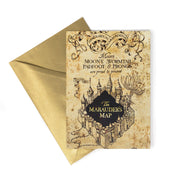 HPCARD28 - HARRY POTTER - THE MARAUDER'S MAP: COVER DESIGN FROM THE MARAUDER'S MAP - NOTECARD