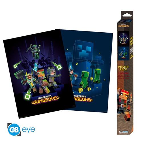 GBYDCO212 - MINECRAFT - DUNGEONS - SET 2 CHIBI POSTER (52X38)
