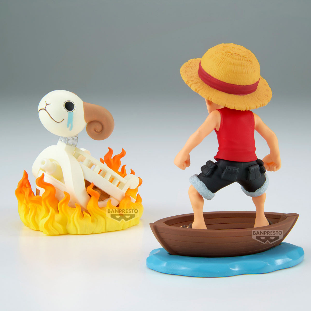 28928 - ONE PIECE - WORLD COLLECTABLE FIGURE - LOG STORIES - MONKEY D. LUFFY & GOING MERRY - STATUA 8CM