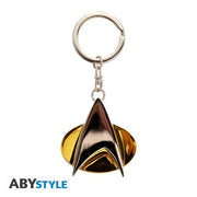 ABYKEY403 - STAR TREK - PORTACHIAVI IN 3D - COMMUNICATOR BADGE