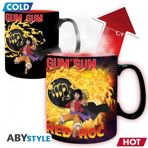 ABYMUGA411 - ONE PIECE - TAZZA HEAT CHANGE 460ML - LUFFY VS KAIDO