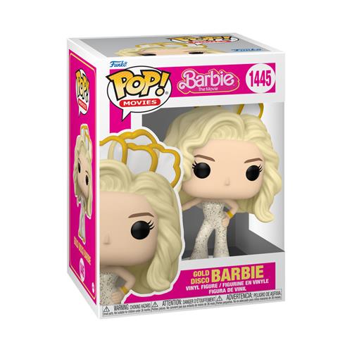 BARBIE: THE MOVIE - POP FUNKO VINYL FIGURE 1445 GOLD DISCO BARBIE 9CM