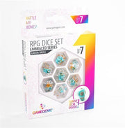 GGS50004ML - EMBRACED SERIES - SET 7 DADI POLIEDRICI - GREEN SKULL
