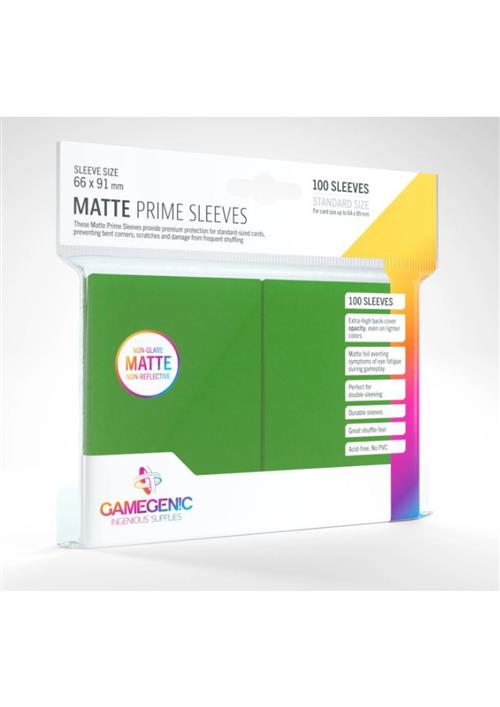 GGS10031ML - 100 STANDARD SIZE MATTE PRIME SLEEVES - GREEN