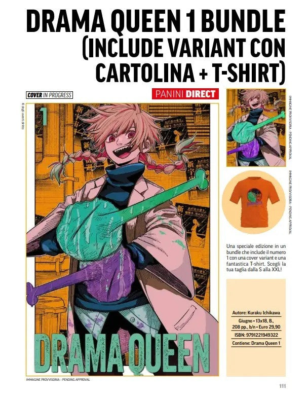 DRAMA QUEEN 1 - VARIANT BUNDLE CON TSHIRT L
