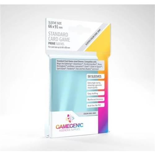 GGS10048ML - 50 STANDARD SIZE BOARD GAME PRIME SLEEVES 66 X 91MM