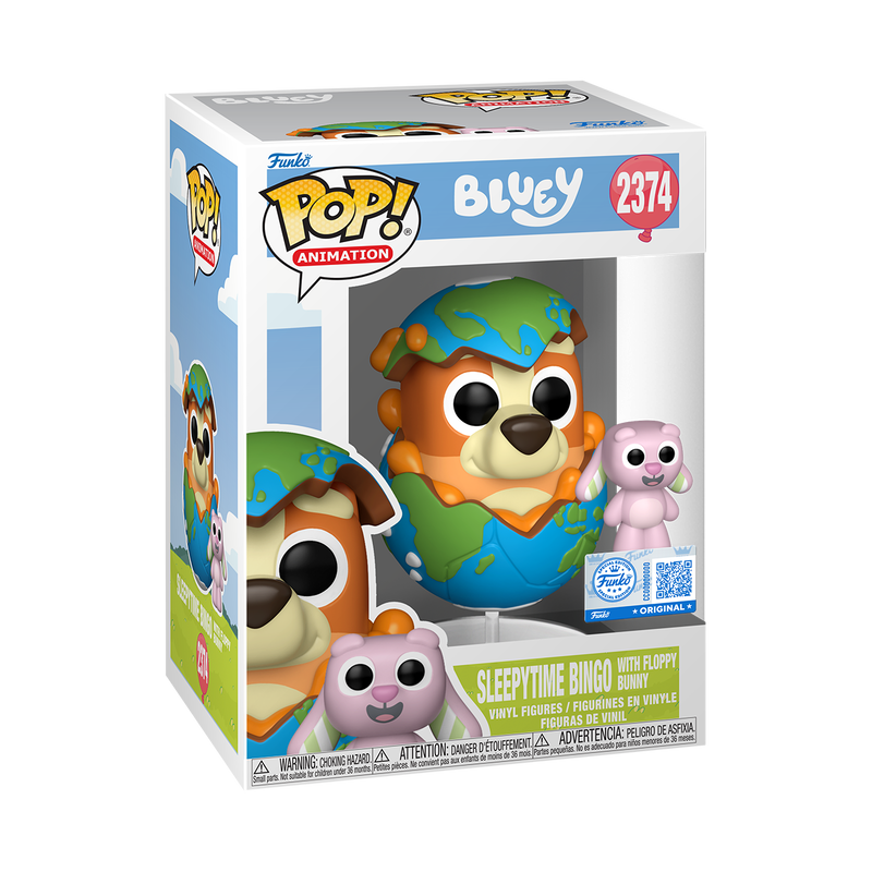 BLUEY - POP FUNKO VINYL FIGURE 2374 SLEEPYTIME BINGO WITH FLOPPY BUNNY 9CM