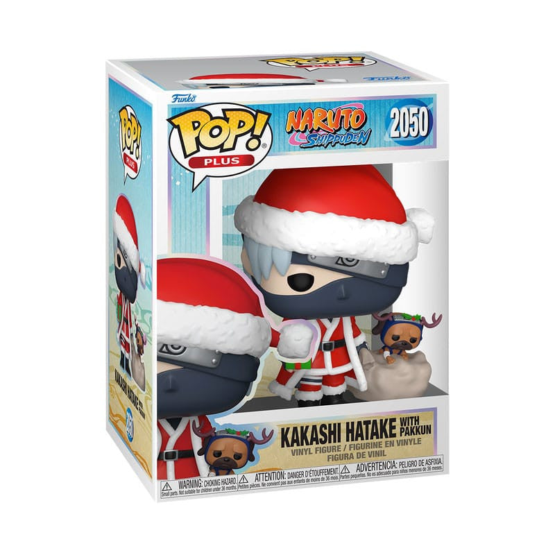 NARUTO SHIPPUDEN - POP FUNKO VINYL FIGURE 2050 KAKASHI HATAKE W/PAKKUN (HOLIDAY) 9CM