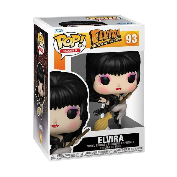 MOVIES: ELVIRA - POP FUNKO VINYL FIGURE 93 ELVIRA BROOM 9CM