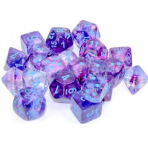 CHX 27557 - SET 7 DADI POLIEDRICI - NEBULA NOCTURNAL/BLUE LUMINARY