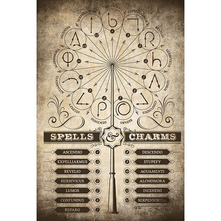 GPE5160 - HARRY POTTER - POSTER - INCANTESIMI E FATTURE