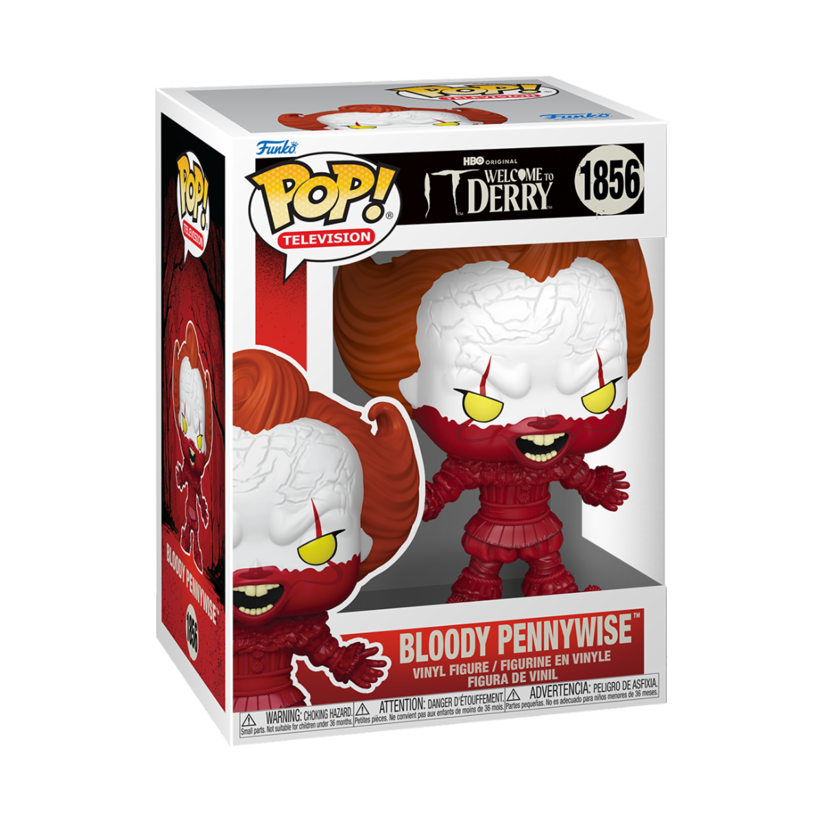 WELCOME TO DERRY - POP FUNKO VINYL FIGURE 1856 BLOODY PENNYWISE 9CM