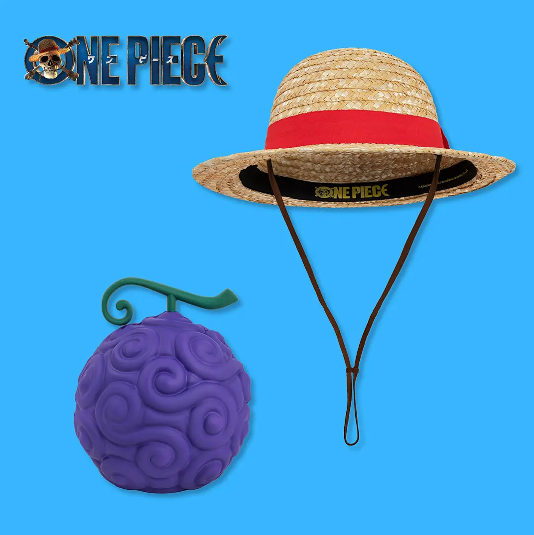 CR6006 - ONE PIECE - PACK FRUTTO SQUISHY + CAPPELLO LUFFY
