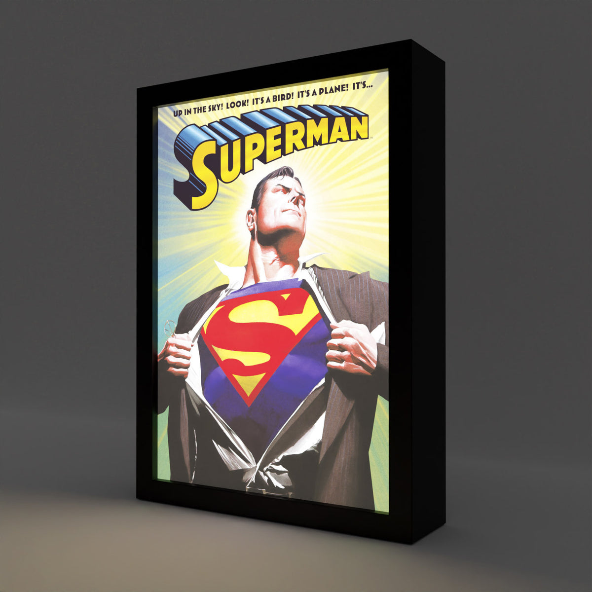 LR010 - DC COMICS - STAMPA RETROILLUMINATA INCORNICIATA - SUPERMAN