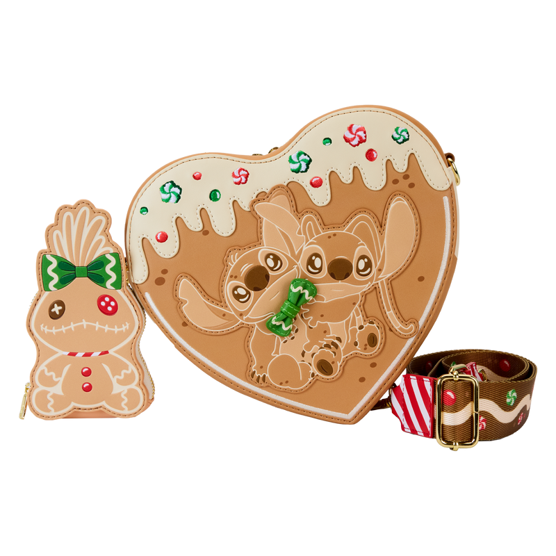 DISNEY - LILO & STITCH - BORSA A TRACOLLA - ANGEL AND STITCH GINGERBREAD HEART