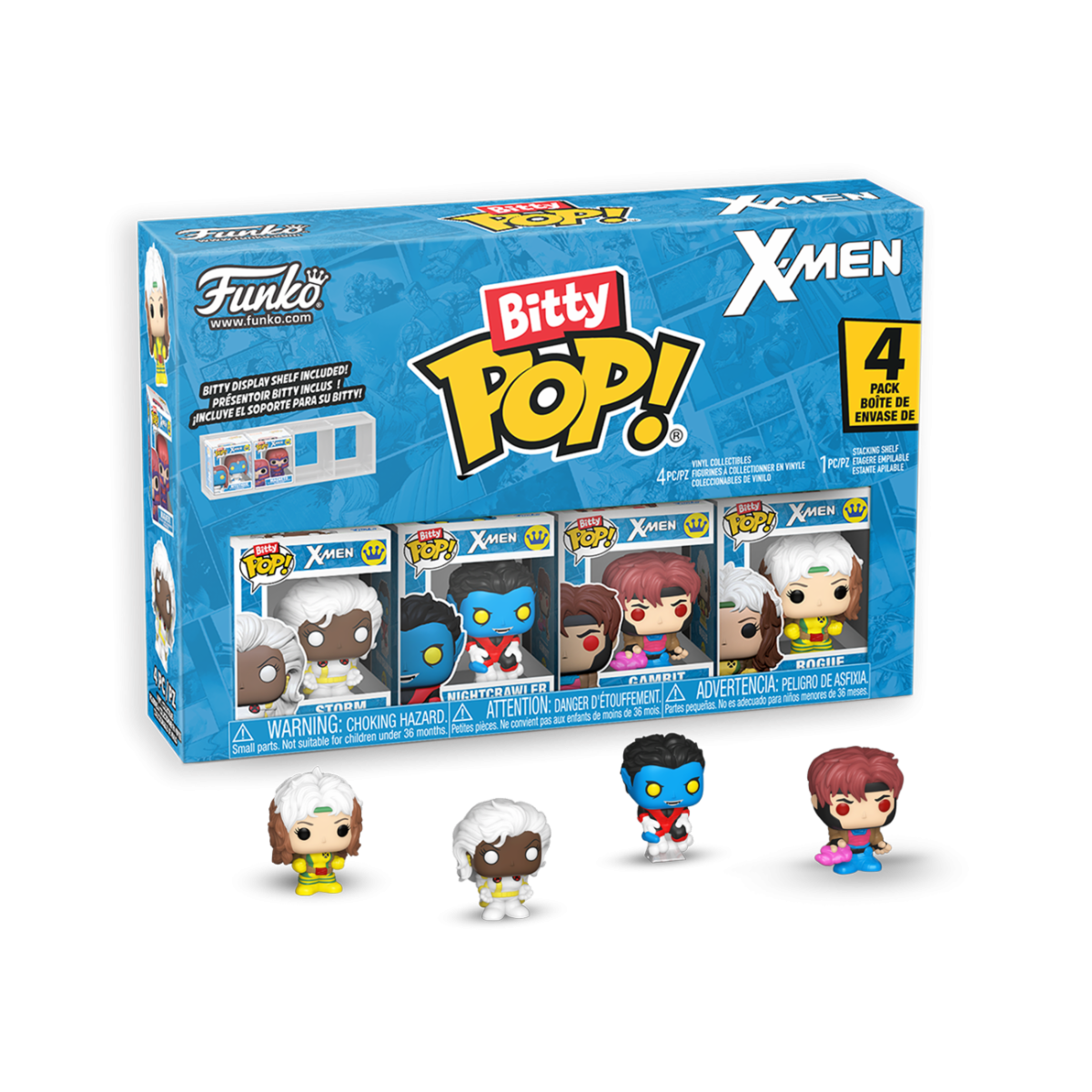 92502 - MARVEL: X-MEN - POP FUNKO BITTY VINYL FIGURE - GAMBIT (4PK)