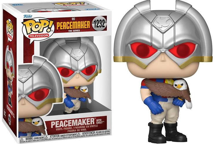 DC COMICS: PEACEMAKER - POP FUNKO VINYL FIGURE 1232 PEACEMAKER W/ EAGLY 9CM