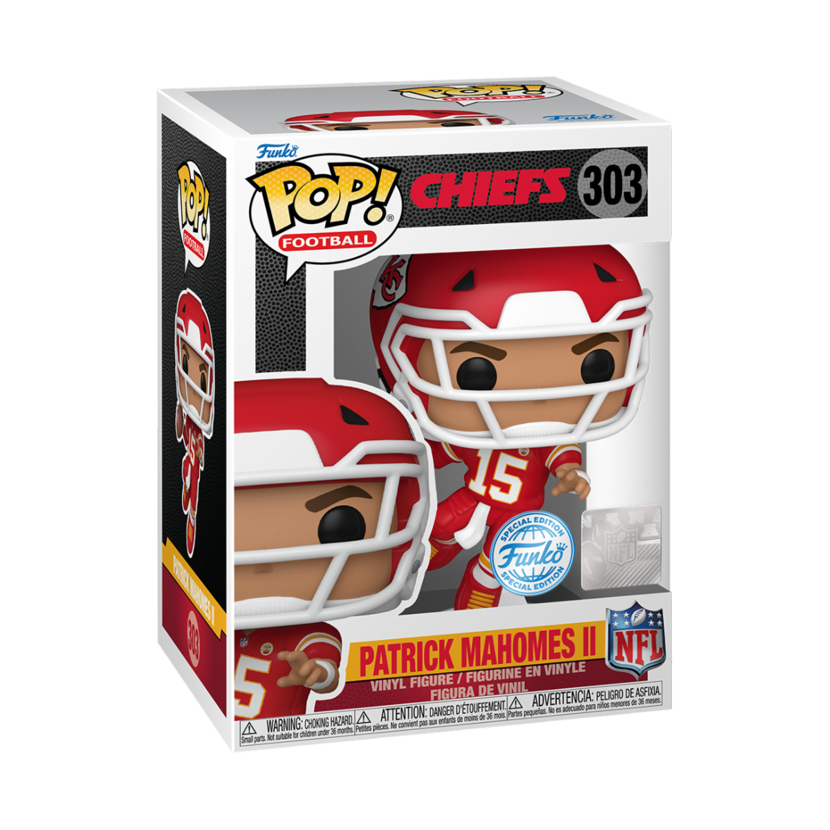 NFL - POP FUNKO VINYL FIGURE 303 PATRICK MAHOMES (CHIEFS) 9CM