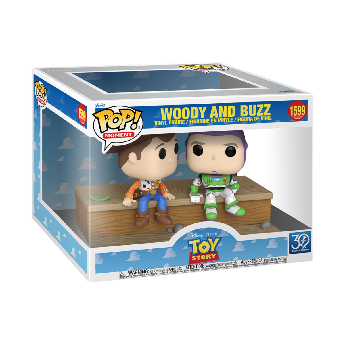 DISNEY - TOY STORY 30TH ANNIVERSARY - POP FUNKO MOVIE MOMENT VINYL FIGURE 1599 WOODY & BUZZ 9CM